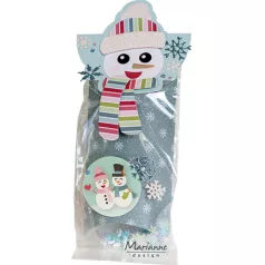   Marianne Design Bagtopper Snowman by Marleen Vágósablon  Collectable (1 csomag)
