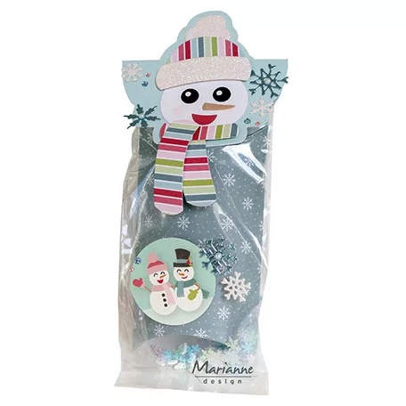 Marianne Design Bagtopper Snowman by Marleen Vágósablon  Collectable (1 csomag)