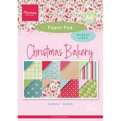   Marianne Design Christmas Bakery by Marleen - A4 PapírkészletA4 Pretty Papers Bloc (16 ív)