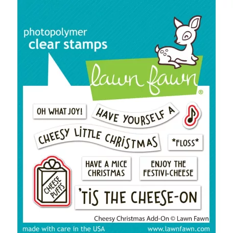 Lawn Fawn Cheesy Christmas Add-On Vágósablon LF3503 Lawn Cuts (1 csomag)