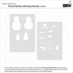   Lawn Fawn Frosty Family Stencil LF3563 Lawn Clippings Coloring Stencils (1 csomag)