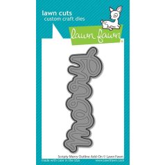   Lawn Fawn Scripty Merry Outline Add-On Vágósablon LF3521 Lawn Cuts (1 csomag)