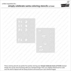   Lawn Fawn Simply Celebrate Santa Stencil LF3566 Lawn Clippings Coloring Stencils (1 csomag)