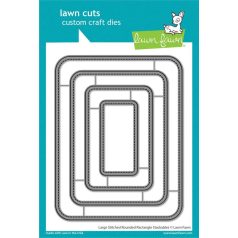   Lawn Fawn Large Stitched Rounded Rectangle Stackables Vágósablon LF3518 Lawn Cuts (1 csomag)