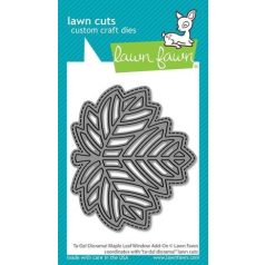   Lawn Fawn Ta-Da! Diorama! Maple Leaf Window Add-On Vágósablon LF3530 Lawn Cuts (1 csomag)
