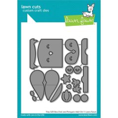   Lawn Fawn Tiny Gift Box Owl and Penguin Vágósablon LF3531 Lawn Cuts (1 csomag)