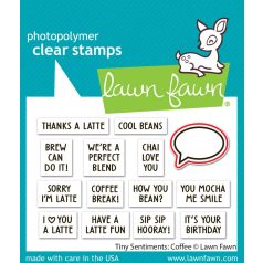   Lawn Fawn Tiny Sentiments: Coffee Vágósablon LF3499 Lawn Cuts (1 csomag)
