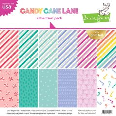   Lawn Fawn Candy Cane Lane Papírkészlet 12" (30 cm) Lawn Fawn collection pack (1 csomag)