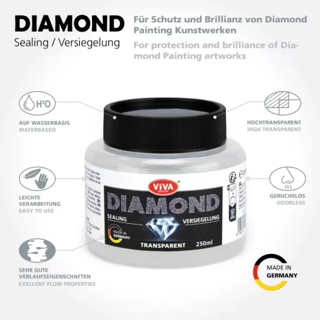 Viva Decor Befejező lakk gyémántfestéshez 250 ml - Transparant - Diamond Painting Sealing (1 db)