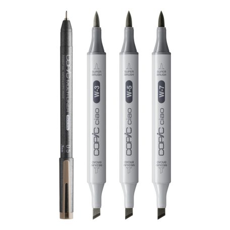 Copic Dark Warm Gray grafikai filctoll készlet  Copic Ciao "SHADE" Set (4 db)
