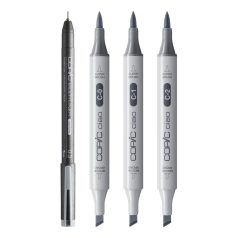   Copic Light Cool Gray grafikai filctoll készlet  Copic Ciao "SHADE" Set (4 db)