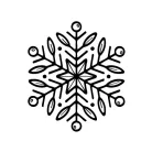 AladinE Gumibélyegző fa markolattal Hópehely Wooden Round Stamp (1 db)