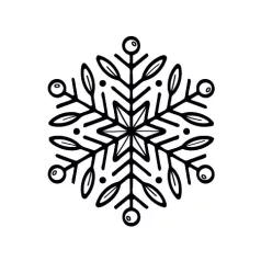   AladinE Gumibélyegző fa markolattal Hópehely Wooden Round Stamp (1 db)
