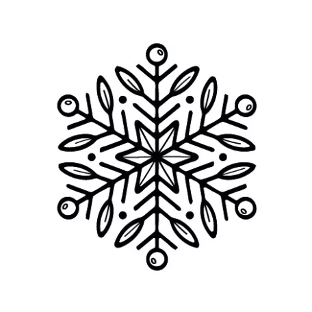 AladinE Gumibélyegző fa markolattal Hópehely Wooden Round Stamp (1 db)