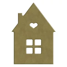   AladinE MDF dekoráció 8x12cm - 6mm Karácsonyi házikó 3 Wood decoration (1 db)