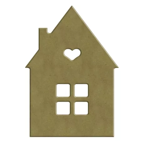 AladinE MDF dekoráció 8x12cm - 6mm Karácsonyi házikó 3 Wood decoration (1 db)