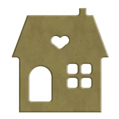   AladinE MDF dekoráció 8x8cm - 6mm Karácsonyi házikó 5 Wood decoration (1 db)