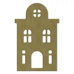   AladinE MDF dekoráció 10x16cm - 6mm Karácsonyi házikó 6 Wood decoration (1 db)