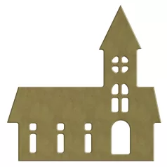   AladinE MDF dekoráció 17x17cm - 6mm Karácsonyi házikó 7 Wood decoration (1 db)