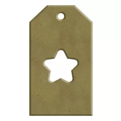   AladinE MDF dekoráció 4x7cm - 6mm Címke 1 Wood decoration (1 db)