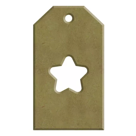 AladinE MDF dekoráció 4x7cm - 6mm Címke 1 Wood decoration (1 db)