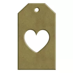   AladinE MDF dekoráció 4x7cm - 6mm Címke 2 Wood decoration (1 db)