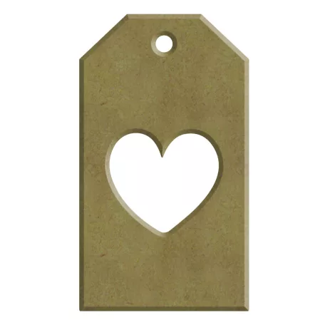 AladinE MDF dekoráció 4x7cm - 6mm Címke 2 Wood decoration (1 db)