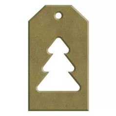   AladinE MDF dekoráció 4x7cm - 6mm Címke 3 Wood decoration (1 db)