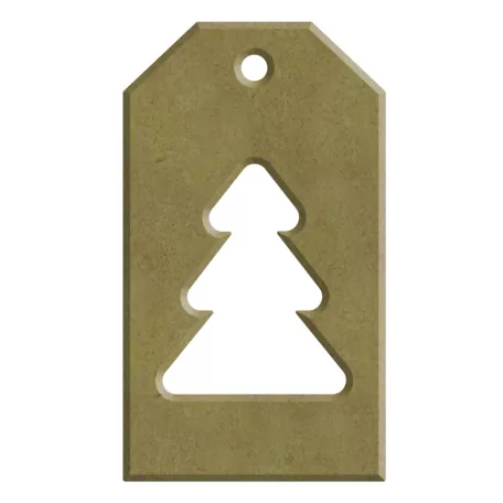 AladinE MDF dekoráció 4x7cm - 6mm Címke 3 Wood decoration (1 db)