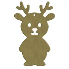   AladinE MDF dekoráció 9x14cm - 6mm Rénszarvas Wood decoration (1 db)
