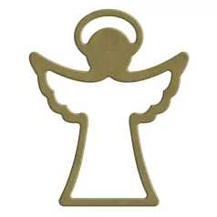   AladinE MDF dekoráció 10x13cm - 6mm Angyal Wood decoration (1 db)