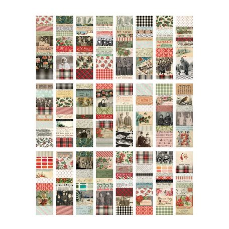 Tim Holtz Díszítőelem Collage Strips Large Idea-ology Tim Holtz Christmas (1 csomag)