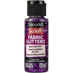   DecoArt Csillámos Textilfesték 59 ml Sugar Plum SoSoft Fabric Glitters (1 db)