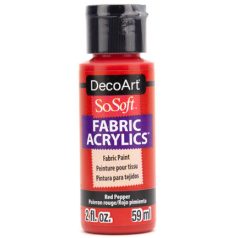   DecoArt Textilfesték 59 ml Red Pepper SoSoft Fabric Acrylics (1 db)