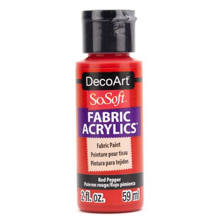 DecoArt Textilfesték 59 ml Red Pepper SoSoft Fabric Acrylics (1 db)
