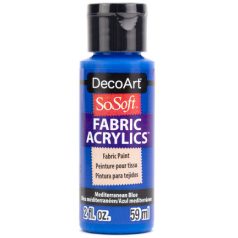   DecoArt Textilfesték 59 ml Mediterranean Blue SoSoft Fabric Acrylics (1 db)