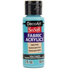   DecoArt Textilfesték 59 ml Turquoise SoSoft Fabric Acrylics (1 db)