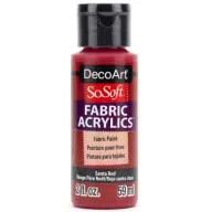   DecoArt Textilfesték 59 ml Santa Red SoSoft Fabric Acrylics (1 db)