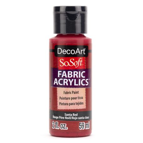 DecoArt Textilfesték 59 ml Santa Red SoSoft Fabric Acrylics (1 db)