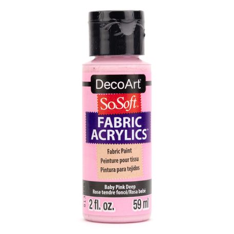 DecoArt Textilfesték 59 ml Baby Pink Deep SoSoft Fabric Acrylics (1 db)