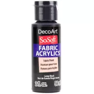  DecoArt Textilfesték 59 ml Lamp Black SoSoft Fabric Acrylics (1 db)