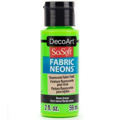   DecoArt Neon Textilfesték 59 ml Green SoSoft Fabric Neon (1 db)