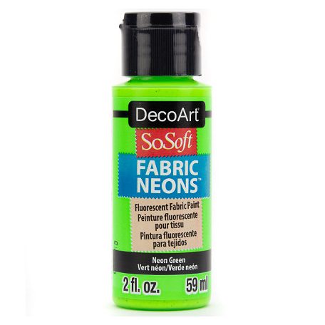 DecoArt Neon Textilfesték 59 ml Green SoSoft Fabric Neon (1 db)