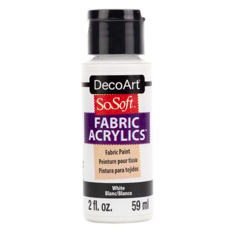 DecoArt Textilfesték 59 ml White SoSoft Fabric Acrylics (1 db)
