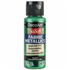   DecoArt Metál Textilfesték 59 ml Emerald SoSoft Fabric Metallics (1 db)