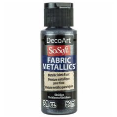   DecoArt Metál Textilfesték 59 ml Obsidian SoSoft Fabric Metallics (1 db)