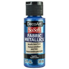   DecoArt Metál Textilfesték 59 ml Sapphire SoSoft Fabric Metallics (1 db)
