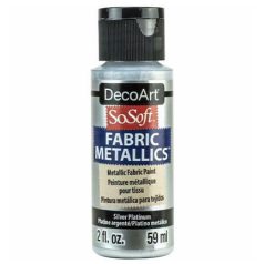   DecoArt Metál Textilfesték 59 ml Silver Platinum SoSoft Fabric Metallics (1 db)