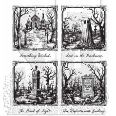   Stampers Anonymous Framed Frights Gumibélyegző Cling Stamps (1 csomag)