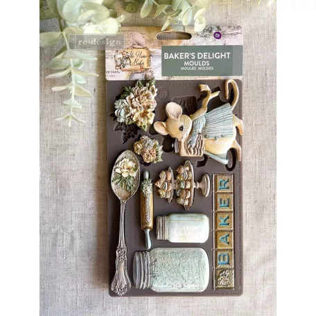 Limited Edition Redesign with Prima The Home Baker Öntőforma 5″X8″ Baker’s Delight Décor Mould (1 db)
